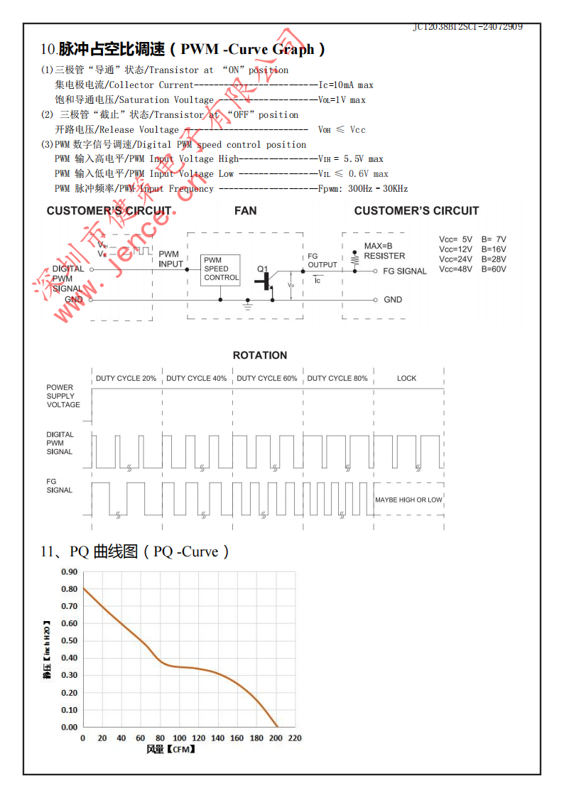 健策12038 DC轴流散热风扇JC12038B12SC1-24072909规格说明05