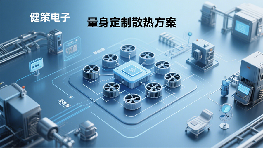 健策Jentech 系列散热风扇，可为不同场景的电控箱提供定制化解决方案